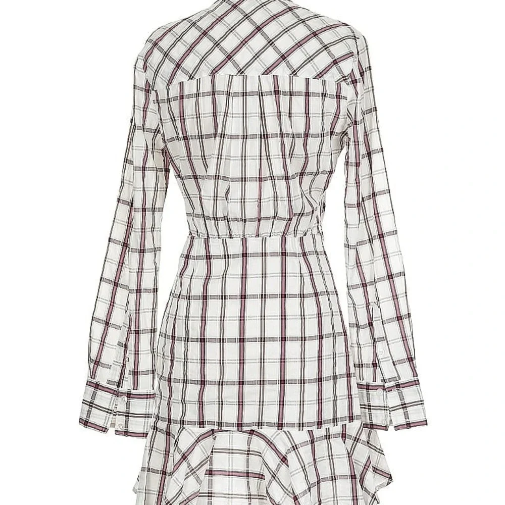 NWT Veronica Beard ‘Sherry’ Asymmetrical Ruffle Hem Shirt Dress Sz S - Picture 3 of 9